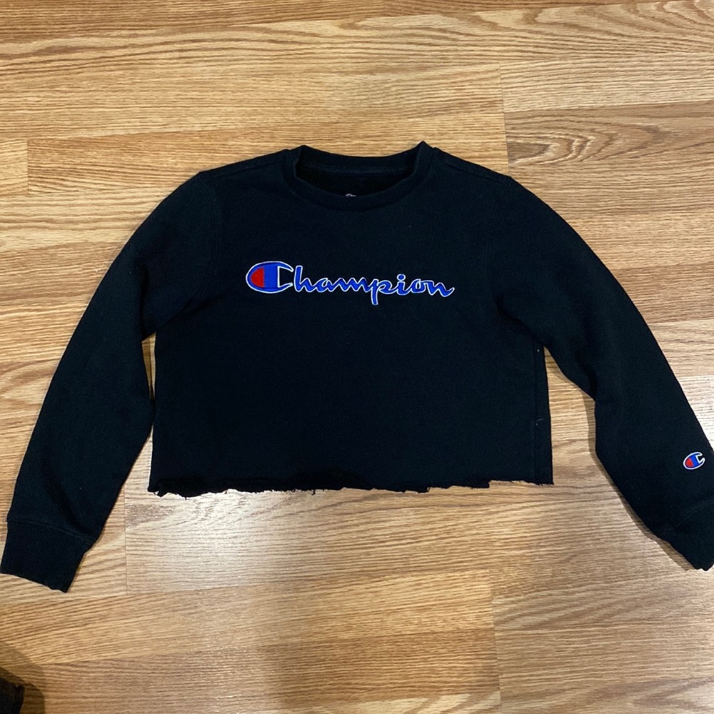 Black Champion cropped sweater
